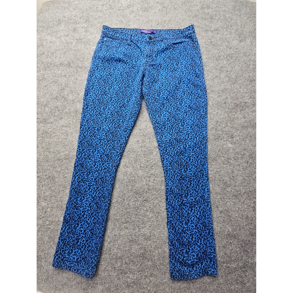 Miley Cyrus Max Azria Womens "Size 36x33" Blue Lepord Print Tapered
